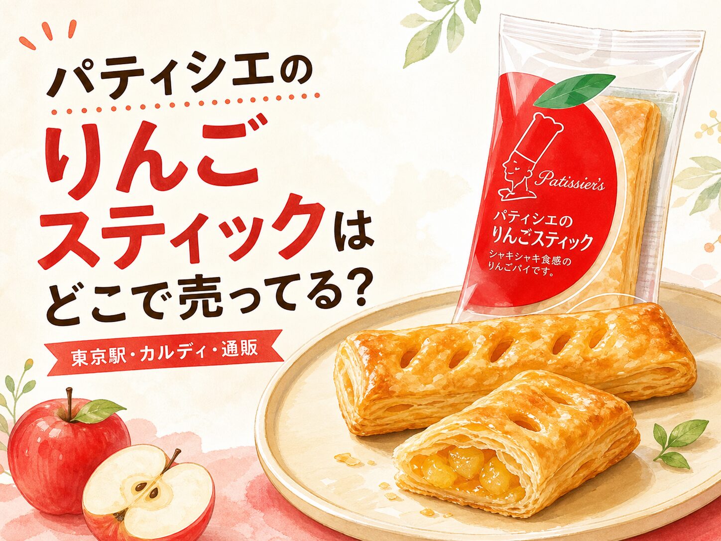 パティシエのりんごスティックはどこで売ってる？